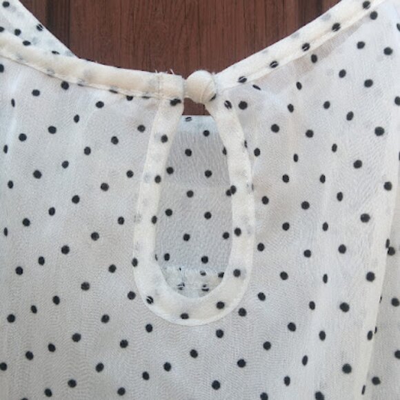 VICTORIAS SECRET | Sheer Babydoll Swiss Dot Ruffle Slip Dress Nightie Coquette L - Picture 9 of 13